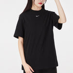 (WMNS) Nike Sportswear Essential Logo Printing Round Neck Pullover Short Sleeve Black T-Shirt DN5698-010
