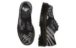 Dr. Martens 1461 Animal Clash Leather & Suede Platform Shoes 'Black Grey' 27695001