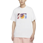 Men's Nike Eye Pattern Logo Printing Round Neck Casual Short Sleeve White T-Shirt DX5832-100