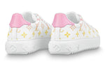 (WMNS) LOUIS VUITTON Time Out Sneakers 'White with Orange Ombre Monogram' 1A8SZG