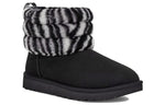 (WMNS) UGG Fluff Mini Quilted Leopard Zebra 1112439-BWHT