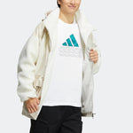 adidas patch fleece cargo jacket 'Cream White' HN9017