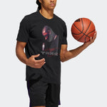 Men's adidas Character Printing Athleisure Casual Sports Short Sleeve Black T-Shirt HS8515