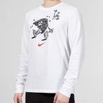 Men's Nike Training Athleisure Casual Sports Long Sleeves Round Neck White T-Shirt DM5693-100