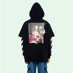 Off-White C/O Virgil Abloh Men'S Black Diag Mariana Hooded Tee OMAB033E191850051088