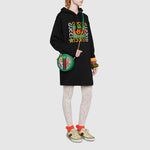 (WMNS) Gucci Logo Star Printed Hooded Dresses'Black' 610144-XJB8V-1082