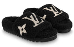 (WMNS) LOUIS VUITTON Paseo Comfort Flat Sandals 'Black' 1ABWDN