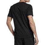 Men's adidas Alphabet Logo Printing Round Neck Casual Short Sleeve Black T-Shirt EI4599