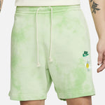 Men's Nike SportswearFrench Terry Solid Color Logo Flowers Embroidered Casual Shorts Light Green DM5017-332