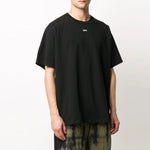 Off-White Splash Ink Arrow Round Neck Short Sleeve Black OMAA038E20JER0031001