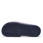 (WMNS) Nike benassi JDI Print Splash Ink Minimalistic Unisex Black Pink Slippers 618919-401