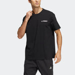 adidas Terrrex U Trx Logo T Round Neck Pullover Outdoor Sports Short Sleeve Couple Style Black HM3549