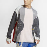 Nike Mens ISPA Dri-Fit Long-Sleeve Top 'Grey Summit White Red' CK4988-021