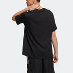 adidas neo Geometry Pattern Printing Round Neck Short Sleeve Unisex Black T-Shirt HM9999