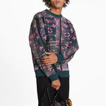 LOUIS VUITTON LV SS21 Monogram Crewneck Pullover Long Sleeve Sweatshirt For Men Green 1A8P0J