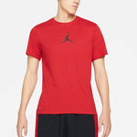 Air Jordan Jumpman Logo Printing Sports Quick Dry Round Neck Short Sleeve Red CW5191-687