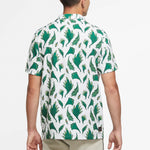 Men's Nike Nigeria Feather Printing Woven Short Sleeve White Shirt CU1417-100