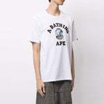 A Bathing Ape Plaid Small Short Sleeve Tee 'White' 1G30-110-046