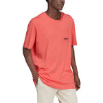 Men's adidas originals Back Butterfly Printing Casual Sports Short Sleeve Swirl Fluorescent Red T-Shirt HF4796