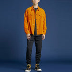 Men's Converse Sports Cargo corduroy Shirt Jacket Yellow 10019954-A02