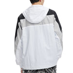 Li-Ning Sports Fashion Series Colorblock hooded Drawstring Loose Jacket 'White' AFDQ045-1