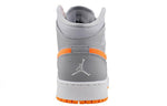 (GS) Air Jordan 1 Mid Wolf Grey Bright Citrus 'Grey' 554725-008