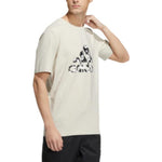 adidas Solid Color Logo Athleisure Casual Sports Short Sleeve Unisex Bauxite Brown HS4395