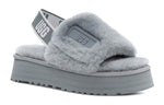(WMNS) UGG Disco Slide Cozy Thick Sole Casual Slipper Gray 1112258-AFG