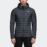 adidas Varilite Soft Down Hooded Jacket 'Carbon' CY8738