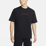 Air Jordan Casual Solid Color Printing Round Neck Pullover Short Sleeve Black DO6100-010