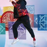 Men's adidas neo Cny Swt Limited Funny Pattern Sports Round Neck Pullover Black HM7487
