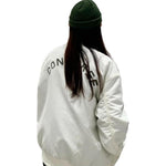 Converse SS22 Logo Loose Sports Retro aviator Jacket Couple Style White 10024169-A01