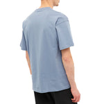 Nike Solo Swoosh Small Label Logo Solid Color Sports Round Neck Short Sleeve Blue CV0559-512