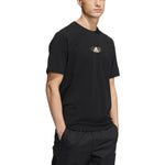 adidas Solid Color Logo Breathable Round Neck Short Sleeve Black HS4387