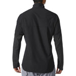 Men's adidas Solid Color polka dots Logo Zipper Stand Collar Jacket Black BQ7723