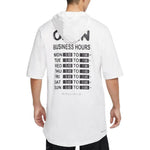 Men's Nike Alphabet Printing Hooded Pullover Short Sleeve White T-Shirt DQ7383-100