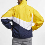 Nike Big Swoosh Large Logo Woven Colorblock Jacket Yellow AR3133-728
