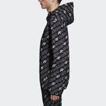 adidas originals Full Print Athleisure Casual Sports hooded Woven Windproof Outdoor Jacket Black DH4796