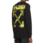 Off-White Cotton Logo Printing Long Sleeves Black OMAB001F191850101060