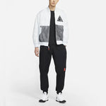 Men's Nike Kyrie Basketball Sports Mesh Patchwork Print Pattern Woven Baseball Padded White Gold Color Jacket CK6671-043