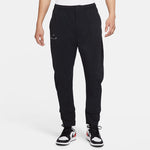 Men's Air Jordan Logo Alphabet Solid Color Drawstring Straight Casual Pants/Trousers Autumn Black DR2739-010