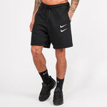 Nike Swoosh French Terry Short Alphabet Printing Casual Sports Shorts Black DB4958-010
