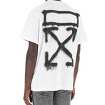 Off-White Spray Painting Arrows Sketch Short Sleeve Oversize 'White Black' OMAA038R201850150110