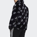 adidas originals Logo Stand Collar Sports Jacket Black HI4656
