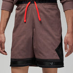 Men's Air Jordan x Paris Saint-Germain Series Splicing Mesh Drawstring Sports Shorts Brown DN6149-291