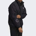 Men's adidas originals Bold Jacket Logo Printing Sports Padded Jacket Black HE6611