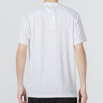 adidas Solid Color Stripe Logo Micro Mark Athleisure Casual Sports Round Neck Short Sleeve White H16877