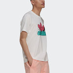 adidas Men's originals 5 As Tee Logo Sports White H13481