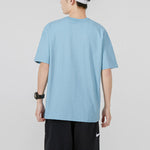 Men's Nike Alphabet Large Logo Printing Sports Breathable Short Sleeve Blue T-Shirt DV3317-494