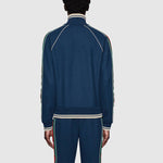 Gucci SS21 Zipper Long Sleeves Jacket Navy Blue 645243-XJC58-4215
